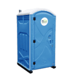 A single Greenway porta-potty for individual use.